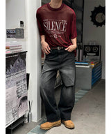 [Unisex]ベルベットメッシュハーフTシャツ(4color)