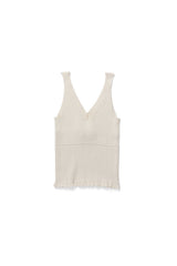 Lily frill sleeveless knit_ivory