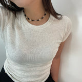White Chips Knot Necklace
