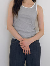 Coloration Sleeveless Top - Gray