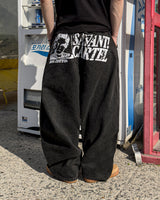 Cartel Back Printing Denim Pants