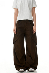 Wrinkled Hip Hop Cargo Pants