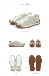 WE FLOWER Fashionable New Hobo Shoes, Versatile, Comfortable and Light - weight - Moonlight Gray
