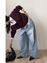 552 Cut-out Wide Denim Pants