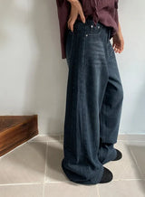Amity Washing Denim Wide Pants