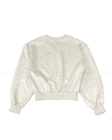 Burnt Overfit Balloon Crop Sweatshirts 4C