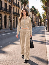 HORIZON RING VELVET PANTS [BEIGE]