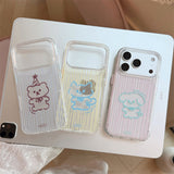 Minimal Animal Stripe Clear Soft iPhone Case (iPhone 13–17 Series)