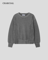 (UNISEX) Two-Tone Round Knit