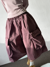 The Hill Pigment Washed Cargo Bermuda Pants  4 Color 