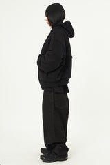 Cloud flap wool hooded jumper