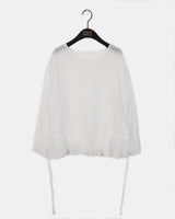 Hash see-through frill layered blouse