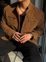 Robe biker suede jacket