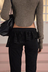 tht jacquard bucket bag - black