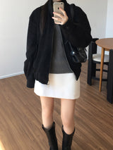Rust Low-Rise Mini Skirt (2 colors)