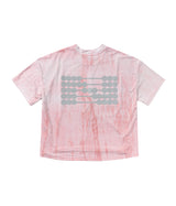 (W) エア ベント タイダイ レーシング ドット シンボル クロップ Tシャツ (Pink)