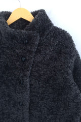 highneck puffy fur jacket
