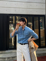 LMN Frick Two-Pocket Bio Denim Shirt (3 colors)