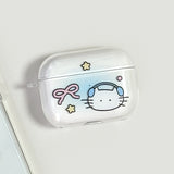 [AirPods] ミュージックキャットハードケース (blue)