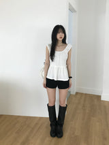 Punching Shirring T-shirt (2 colors)