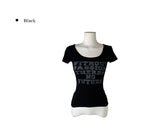 クボリブレタリングスリム半袖Tシャツ