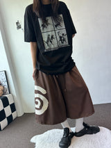 Hip Tone Side Big Snail Balloon Bermuda Shorts 4color