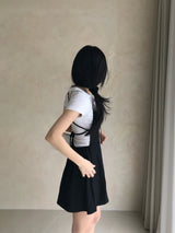 Lise Back Strap Tulip Sleeveless Mini Dress
