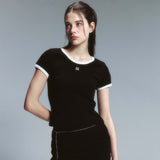 Essential Contrast T-shirts Black