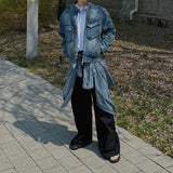 Awesome Super Long Wide Denim Pants (5color)