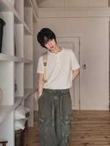 コイズヘンリーネックリンクル半袖Tシャツ
