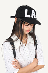 LA Boucle Lettering Flat Ball Cap