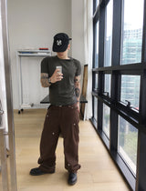 No.1794 R muscle side snap half T (3color)