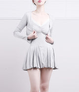 Moonlit cardigan + slip one-piece set
