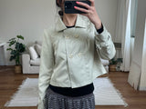 cropped spring trench jacket