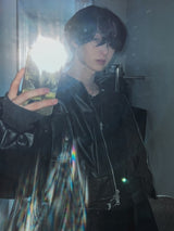 Ebonic Crop Leather MA-1