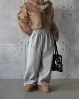 Like Hood Zip-Up Fur Jacket