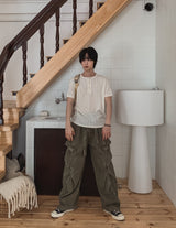 コイズヘンリーネックリンクル半袖Tシャツ