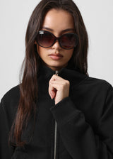 [B-BASIC] Mid-Sweat High-Neck Zip-Up