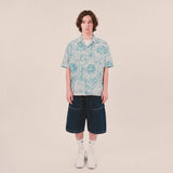 smoke paisley open collar shirt_blue