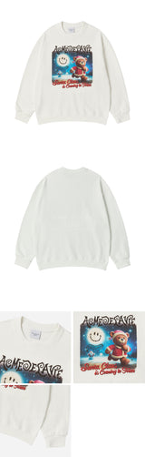 24FW RUNNING SANTA BEAR SWEARSHIRT CREAM