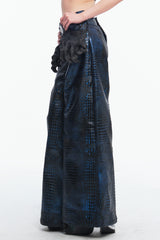 Embryo special imitation crocodile leather pants