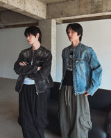Cube diagonal cargo cotton pants