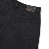 ストライプワイドフィットデニムパンツ [CHARCOAL]