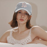 ALCP アップリケウォッシュドボールキャップ (Light Blue Denim)
