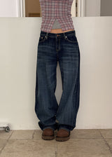 INDIGO LOW DENIM PANTS