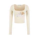 13DE MARZO Sequin Logo Tight Top