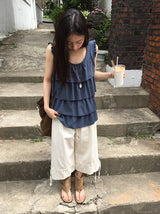 26SS★ [BAONHAUS] Loenin Cotton Strap Bermuda Pants