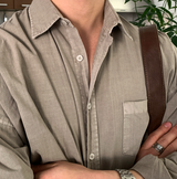 Glass Pigment Basic Cotton Shirt