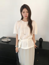 Current loose tie blouse 