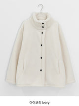 Vilkans High Neck Wool Half Coat Long